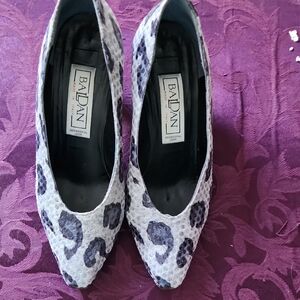 Women's Black and Grey Patterned Shoes,Beldan,made in italy